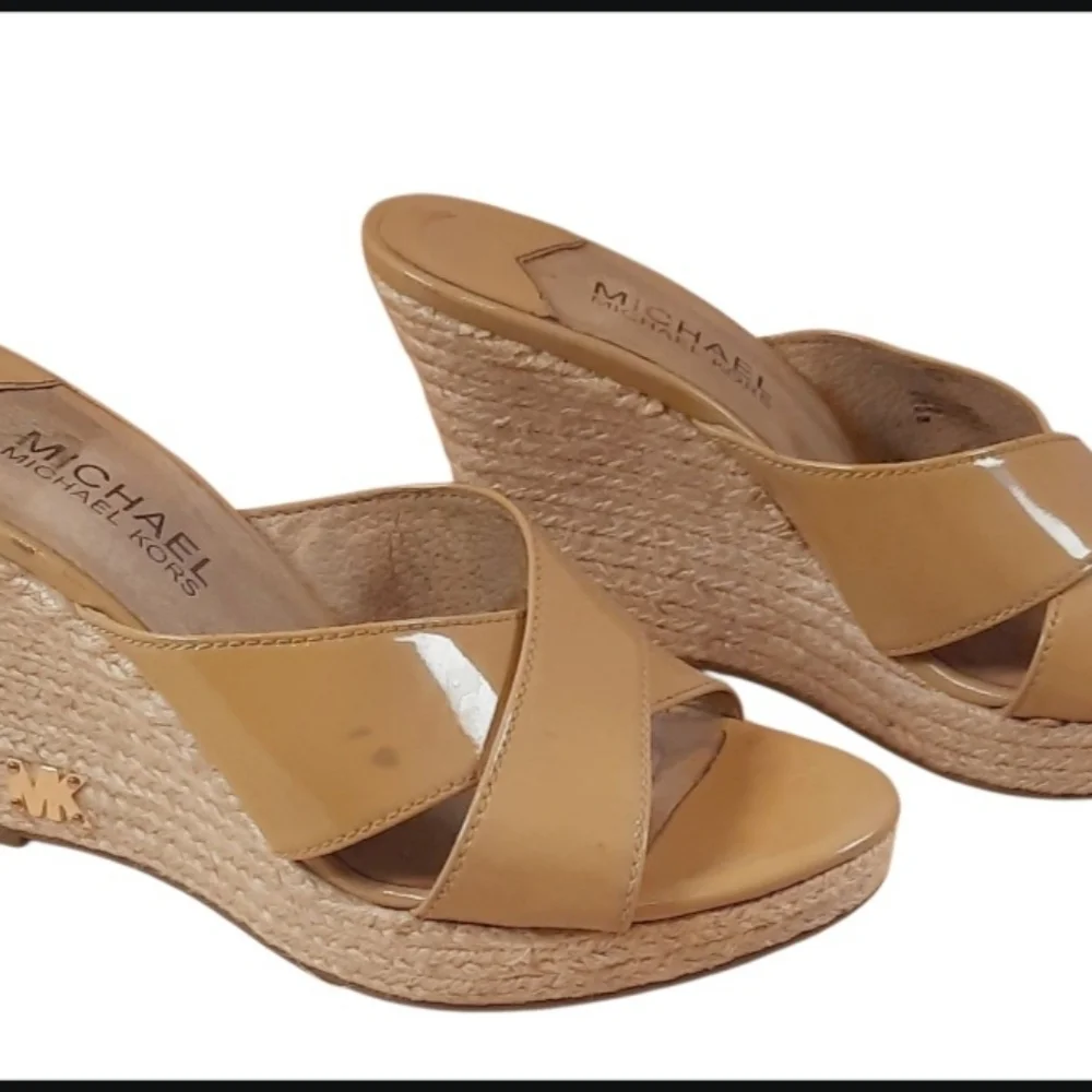 Michael Kors Kami open toe espadrille mule nude Size 6 medium